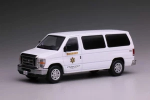 EY 1:64 596 White LA Sheriff E350 Super Duty Wagon Van Model Diecast Display Car - Picture 1 of 5