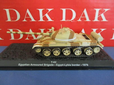 Diecast 1/72 Modellino Carro Armato Tank T-62 Egyptian Armoured Brigade 1979 - Immagine 1 di 4