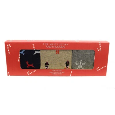 The Mens Store 3 Pack Holiday Blend Crew Sock Gift Set, SZ 10-13, Italian Cotton - Image 1 of 2