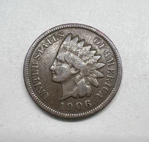 1906 Indian Head Cent - Picture 1 of 2