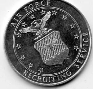 Mardi Gras Doubloon United States Air Force Recruiting Aluminum Aim High - Picture 1 of 2