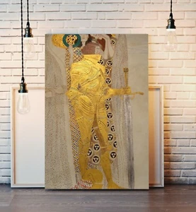 CANVAS WALL ART PRINT ARTWORK PICTURE FRAMED POSTER Gustav Klimt Beethoven Friez - Picture 1 of 22