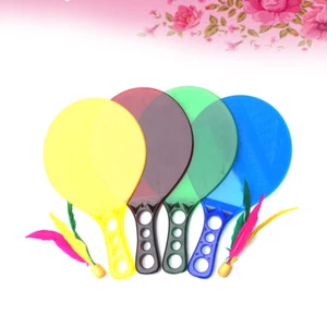 1 Pair Plastic Board Badminton Bat Beach Board Bat Ball Game Badminton - Picture 1 of 11
