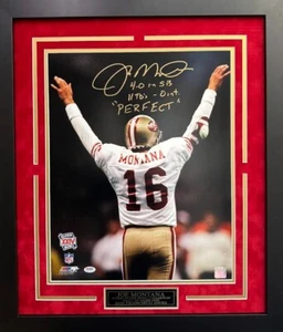 Joe Montana Autographed Hand Signed Custom Framed SF 49ers 16x20 Photo - PSA/DNA - Picture 1 of 3