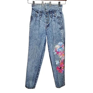 Jeans únicos Rio vintage años 80 DeadStock cintura alta plegables - Imagen 1 de 9