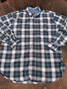 CE Schmidt Workwear Shirt Mens Button Up Long Sleeve Green Black Plaid Size XLT - Picture 1 of 4