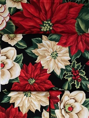 Holiday Lane, Holiday Floral Anne Rowan Wilmington Prints Panel & Fabric 2+ Yard - Image 1 of 4