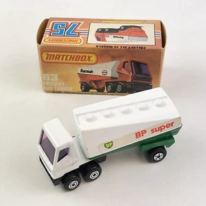 Vintage Boxed Matchbox BP Freeway Gas Tanker No. 63 - Picture 1 of 10