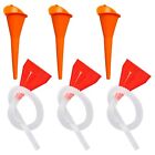 Long Mouth Funnel Set 6PCS Universal Plastic Funnel with Hose for Easy Filling