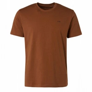 No Excess Herren T-Shirt basic caramel braun rot uni 21340701 048 - Picture 1 of 6