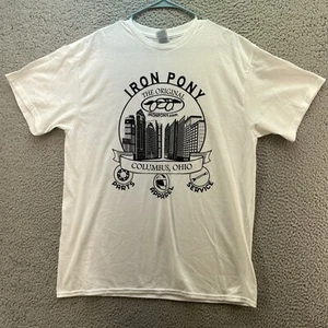 Camiseta Iron Pony Moto Unisex Grande Blanca Doble Cara Delta Pro Peso - Imagen 1 de 9