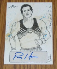 PAUL HAMM 2013 Leaf Masterworks Autograph Sketch Card - USA Olympic (#1/1)
