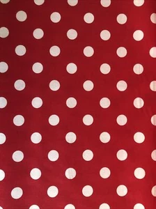 FQ COTTON FABRIC Fat Quarters 18”x22”Quilting Sewing Red Polka Dot - Picture 1 of 2