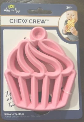 Itzy Ritzy Chew Crew Silicone Baby Teether Cupcake New - Image 1 of 4