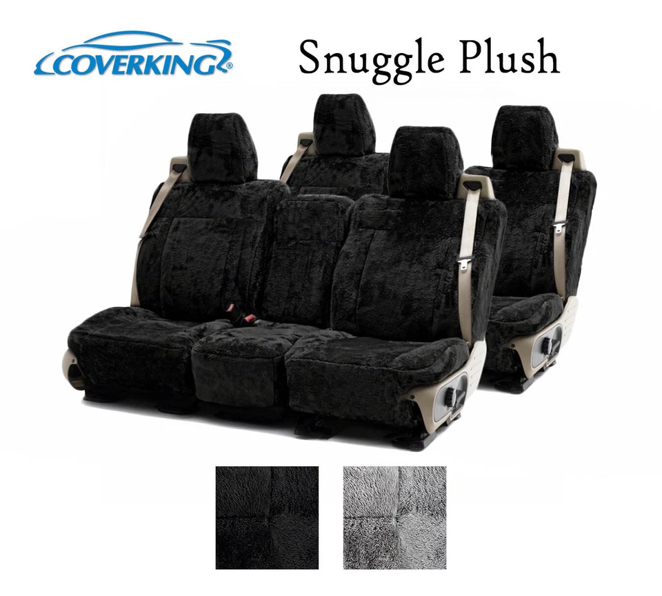 Fundas de asiento personalizadas Coverking acurrucarse felpa fila delantera y trasera - 2 opciones de color Foto 1 de 4