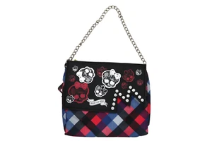 Monster High Skull Head With Bow Girls Handbag Mini Purse Chain Handle Wallet - Picture 1 of 4