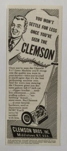 1949 cortadora de césped Clemson E-17 anuncio Clemson Bros. Inc. Middletown, Nueva York - Imagen 1 de 1