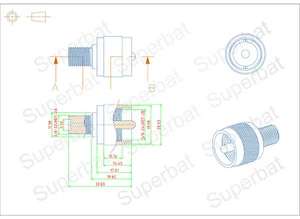 UHF Stecker PL-259 (für SO239) auf F TV Buchse RF Koaxial Adapter Steckverbinder - Bild 1 von 4