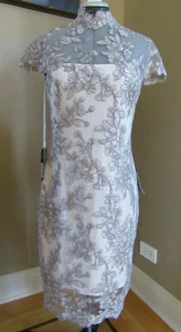 Nuevo con etiquetas Vestido de cóctel Tadashi Shoji para mujer de encaje Taida talla 8 - Imagen 1 de 9