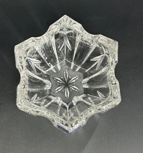 Waterford Marquis Crystal Christmas Snowflake Votive Candle Holder Germany 4x2.5 - Picture 1 of 10