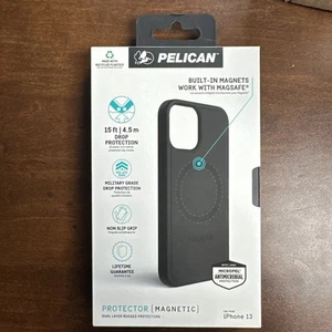 Pelican Protector (Magnetic) Case For iPhone 13 6.1" - Black - Picture 1 of 2