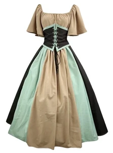 QOOLYᅠ Vestido Medieval Europeo Una Pieza Juegos con disfraces Dama s Vestido Medieval Pri 836 - Imagen 1 de 6