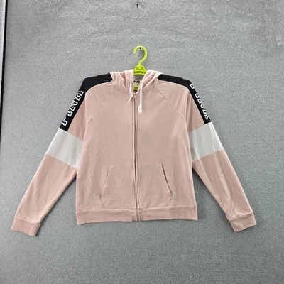 Victoria's Secret ROSA Mujer Sudadera con Capucha L Colorblock Logo Manga Larga Foto 1 de 4