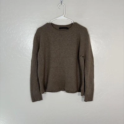 Suéter Jenni Kayne Mujer Mediano Marrón Lana Mezcla Cachemira Cuello Redondo Tejido Foto 1 de 4