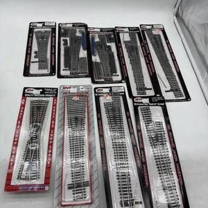 Lot 9 Atlas HO Scale 850 Left Remote Snap-Switch Code Turnout Cross Track Train - Picture 1 of 5