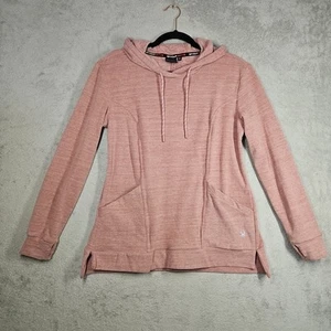 Spyder Active Hoodie Brushed Microfiber Thumbholes Heathered DustyPink Sz M NWOT - Picture 1 of 13