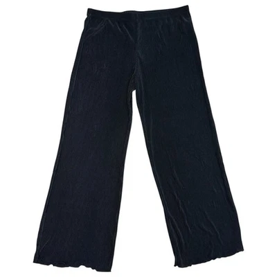 Pantalones de pierna ancha No Boundaries para mujer talla XL (16-18) negro plisado terciopelo Foto 1 de 4