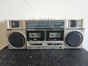 Hitachi TRK-W55W RaRe Vintage Cassette Radio EQ Boombox - Picture 1 of 9