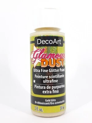 DecoArt Glamour Dust 59ml DGD01 Gold Glitz glitzernde Acrylfarbe