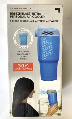 Breeze Blast by Sharper Image Personal Cooler, A/C + Blast Pack Ice Pack, Blue - Image 1 of 4