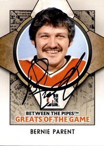 Bernie Parent Signed 2009 In The Game #81 Autographed Flyers 59287