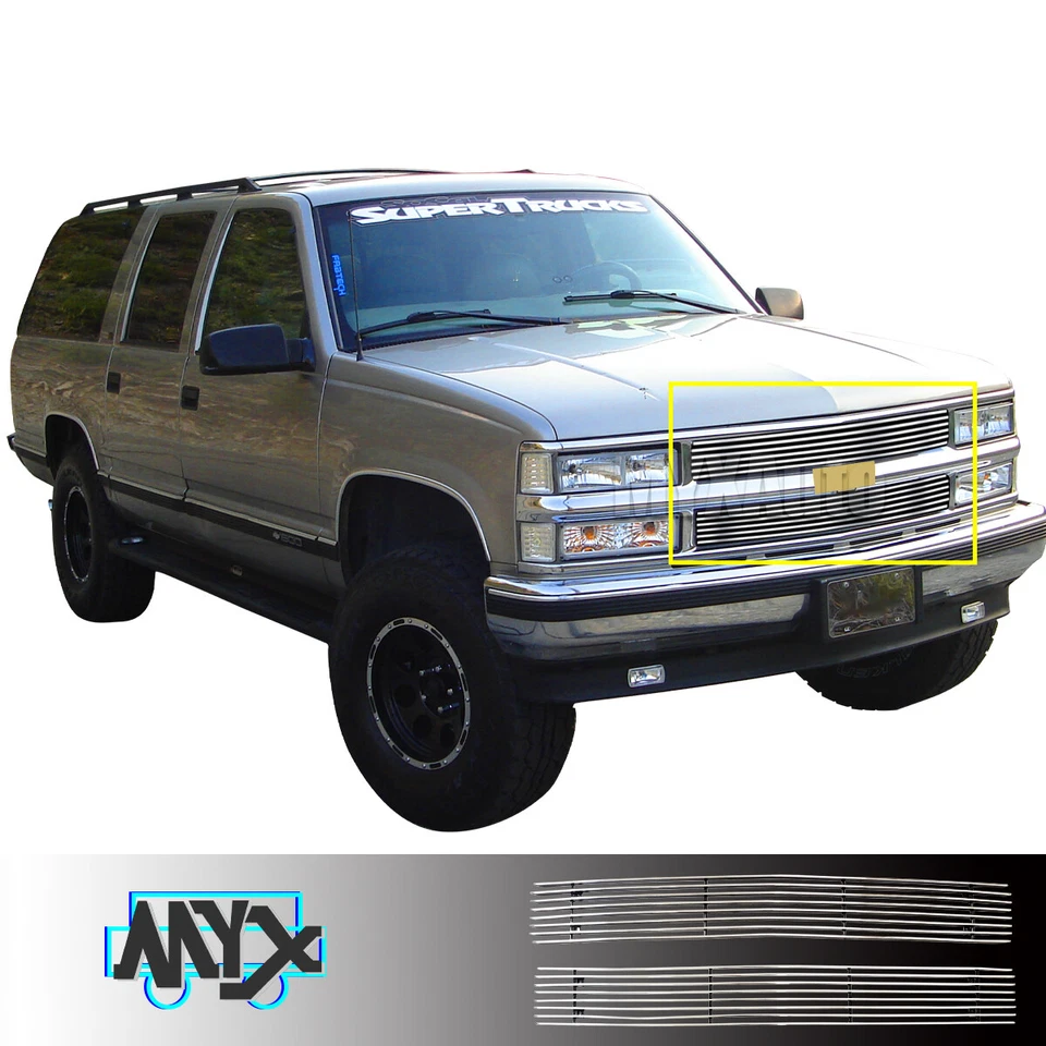 Fits 94-99 Chevy C/K Pickup/Suburban/Tahoe/Blazer Polished Billet Grille Grill Foto 1 de 4