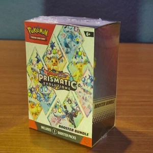 Pokemon TCG Prismatic Evolutions Booster Bundle English Sealed - 6 Booster Packs - Foto 1 di 7