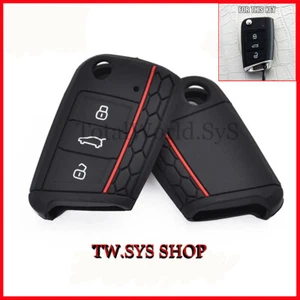 Key Case Cover For VW,SKODA,SEAT Polo,Golf,Tiguan,Octavia,Kodiaq,Leon,Ibiza - Picture 1 of 6
