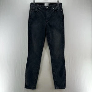 Paige Hoxton Ankle Jeans Womens 30 High Rise Ultra Skinny Stretchy Washed Black - Picture 1 of 12