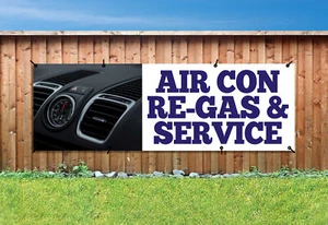 BANNER AIR CON RE-GAS & SERVICE PVC stampato INSEGNA IMPERMEABILE ESTERNO occhielli - Foto 1 di 2