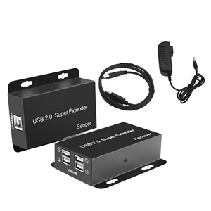 50M USB2.0 Network Cable Extender Over Ethernet Rj45 Cat5e/6/7 Cable Set - Picture 1 of 15