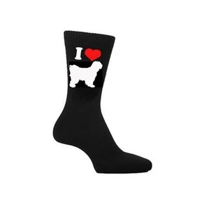 I Love Lhasa Apso dog Socks, Apsos Dogs Owners Socks Novelty Gift - Foto 1 di 3