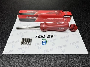 Snap-on Tools NEW 100th Anniversary RED Hard Grip Ratcheting Screwdriver SSDMR4B - Picture 1 of 13