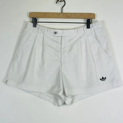 Pantalones Cortos Adidas Trefoil Vintage Principios Mediados de 1980 Alemania Occidental Blancos Para Mujer Talla 34" Foto 1 de 4