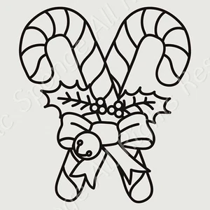 Merry Christmas Candy Cane Gifts Holly BIG SIZES Reusable Stencil Craft / Snow35 - Picture 1 of 5