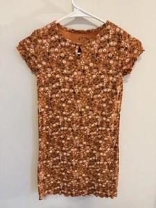 Art Class Burnt Orange Girls Floral Dress Never Worn Size 8 - Picture 1 of 5