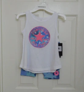 NWT 2pc Converse All Star Logo Top & Print Shorts Set sz 6x - Picture 1 of 1