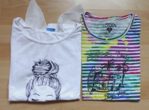 2 T-Shirts/Tops Weiß/Bunt mayoral/LOSAN Gr.167/168 Paket71/24 - Bild 1 von 7