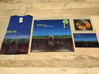 Geddy Lee My Favourite Headache 2xLP signed Autographed card/promoCD+Tshirt RUSH - Image 1 of 4