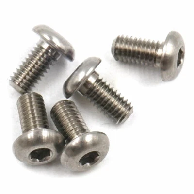 NEW Yeah Racing BTP306 Titanium TC4 M3x6mm High Precision Button Head Socket - Image 1 of 3